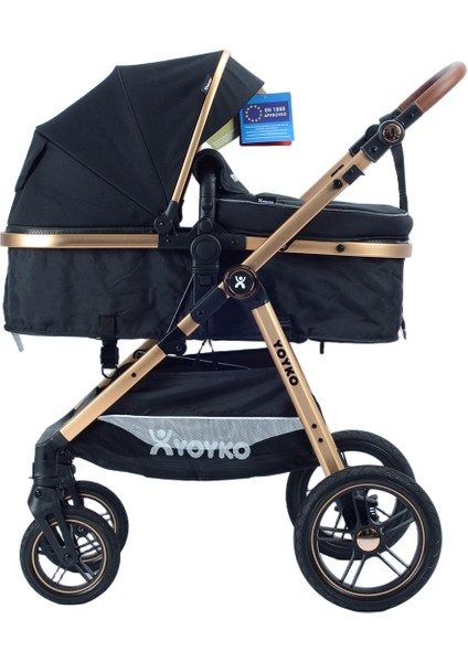 Luxury I-Size Travel Sistem Bebek Arabası 3 In 1 Siyah Rose