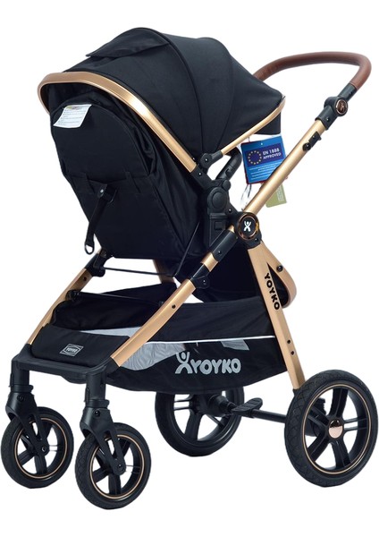 Luxury I-Size Travel Sistem Bebek Arabası 3 In 1 Siyah Rose