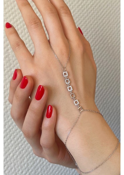 925 Ayar Gümüş Sıra Kareler Şahmeran - 45100400