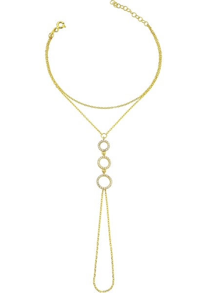 18K Altın Kaplamalı 925 Ayar Gümüş Dizi Halkalar Şahmeran - 45099402 fiyatları