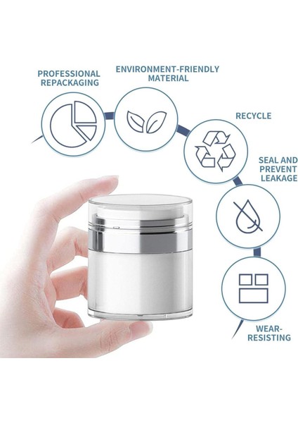 Mithra Life Hava Geçirmez Pompalı Doldurulabilir Krem Losyon Fondoten Kutusu Şişesi MIT1218 modelleri