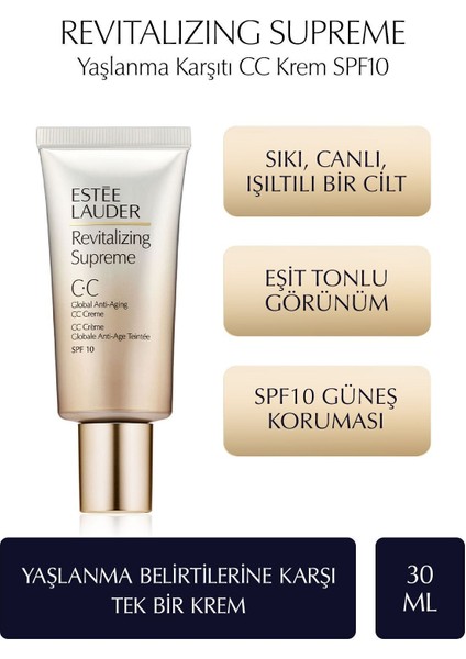 Revitalizing Supreme Yaşlanma Karşıtı CC Krem 30 ml – Cilt Tonunu Eşitleyen, Nemlendiren ve Işıltı Veren fiyatları