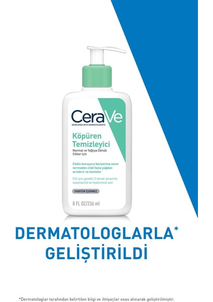 Yüz Temizleme Jeli 236 ml – Normal ve Yağlı Ciltler İçin, 3 Seramid ve Hyaluronik Asit ile Derin Temizlik indirimleri
