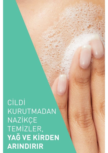 Yüz Temizleme Jeli 236 ml – Normal ve Yağlı Ciltler İçin, 3 Seramid ve Hyaluronik Asit ile Derin Temizlik