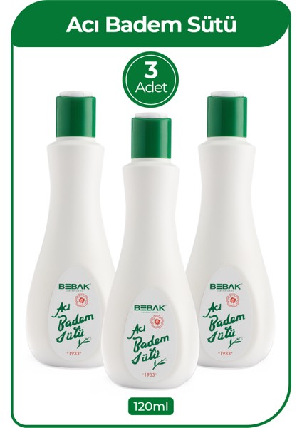 Acı Badem Özlü Yüz Temizleme Sütü 120 ml x 3 – Karma Ciltler İçin Makyaj Temizleme ve Nemlendirici Bakım fırsatları
