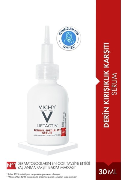 Liftactiv Retinol Yüz Serumu 30 ml – Kırışıklık Karşıtı, Sıkılaştırıcı ve Gençleştirici Bakım