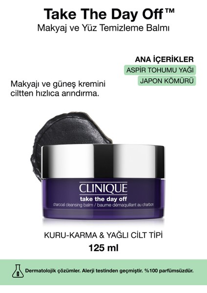 Take The Day Off Kömürlü Makyaj Temizleme Balmı 125 ml – Karma Ciltler İçin Derin ve Etkili Temizlik