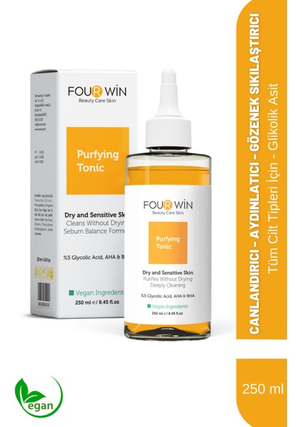 %5 Glikolik Asitli AHA & BHA Sıkılaştırıcı Tonik 250 ml – Karma, Kuru ve Hassas Ciltler İçin Arındırıcı modelleri