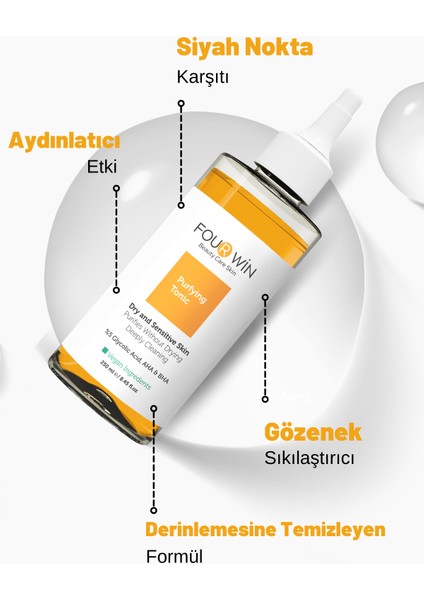 %5 Glikolik Asitli AHA & BHA Sıkılaştırıcı Tonik 250 ml – Karma, Kuru ve Hassas Ciltler İçin Arındırıcı fırsatları