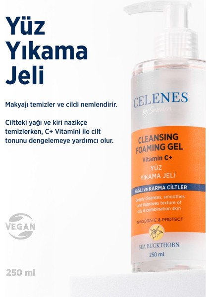 Yüz Temizleme Jeli 250 ml – Karma ve Yağlı Ciltler için Deniz İğdesi ve C+ Vitamini ile Derin Temizlik fiyatları