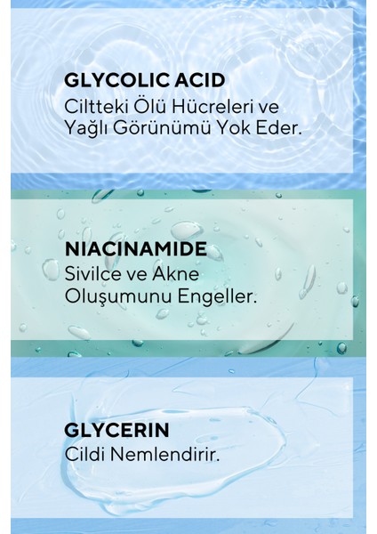Glikolik Asitli Yüz Toniği 200 ml – Cildi Sıkılaştıran ve Aydınlatan Formül, Tüm Cilt Tipleri İçin