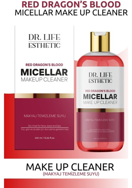 Micellar Makyaj Temizleme Suyu 400 ml – Red Dragon’s Blood Özlü, Tüm Cilt Tiplerine Uygun Arındırıcı ve Nemlendirici Günlük Bakım fırsatları
