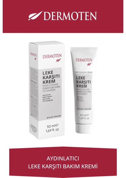 Leke Karşıtı Krem 50 ml – Alpha-Arbutinli, Tüm Cilt Tiplerine Uygun Aydınlatıcı ve Koyu Leke Azaltıcı fiyatları