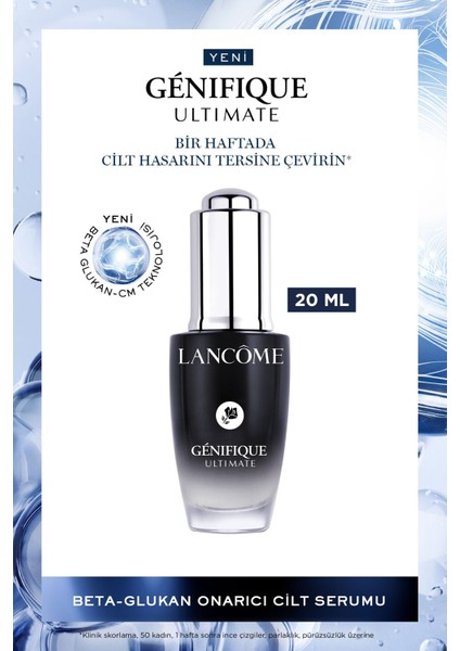 Génifique Ultimate Onarıcı Serum 20 ml – Hyaluronik Asitli, Tüm Cilt Tipleri İçin Nemlendirici ve Yenileyici