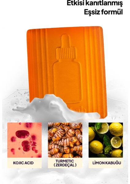 Kojiso Kojik Asit Sabunu 50 gr – Leke Karşıtı, Zerdeçal ve Limon Kabuğu İçerikli Yüz ve Vücut Temizleyici, Tüm Cilt Tipleri İçin