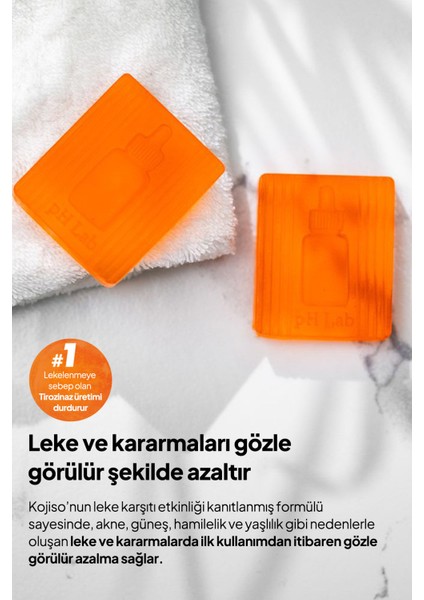 Kojiso Kojik Asit Sabunu 50 gr – Leke Karşıtı, Zerdeçal ve Limon Kabuğu İçerikli Yüz ve Vücut Temizleyici, Tüm Cilt Tipleri İçin