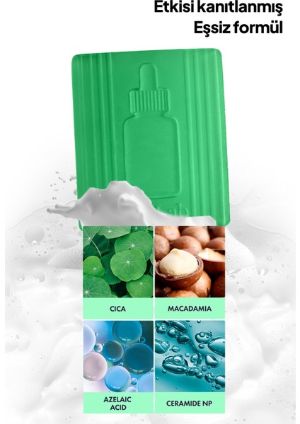 Anti Acne Sabun 50 g – CICA, Azelaik Asit, Macadamia ve Seramid NP İçeren, Sivilce Karşıtı Yüz ve Vücut Sabunu, Tüm Cilt Tipleri indirimleri