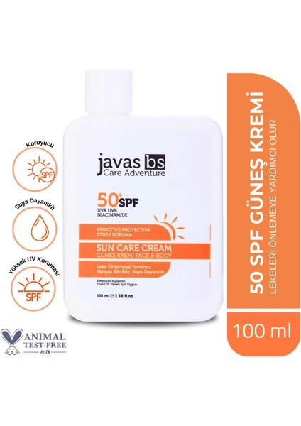 SPF 50 Güneş Kremi 100 ml – Nemlendirici, Sade Formüllü, Tüm Cilt Tiplerine Uygun Yüksek Koruma