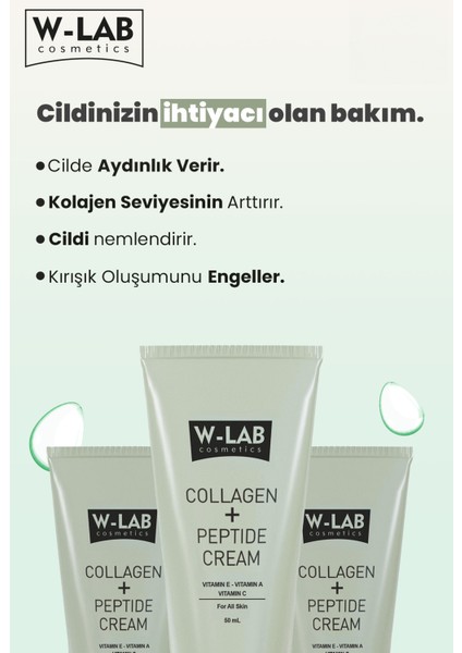 Kolajen ve Peptitli Sıkılaştırıcı ve Yenileyici Krem – Tüm Cilt Tipleri İçin Yoğun Nemlendirme 50 ml modelleri