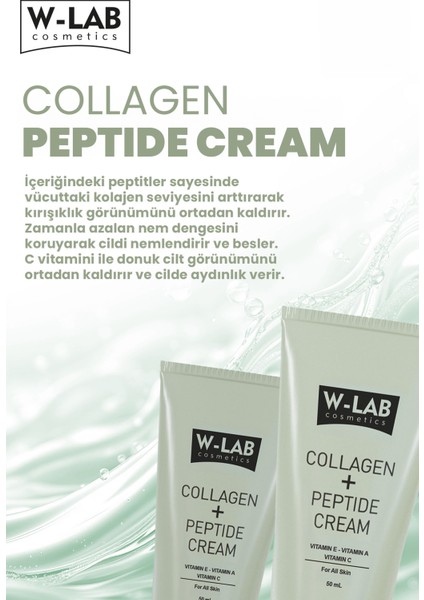 Kolajen ve Peptitli Sıkılaştırıcı ve Yenileyici Krem – Tüm Cilt Tipleri İçin Yoğun Nemlendirme 50 ml indirimleri