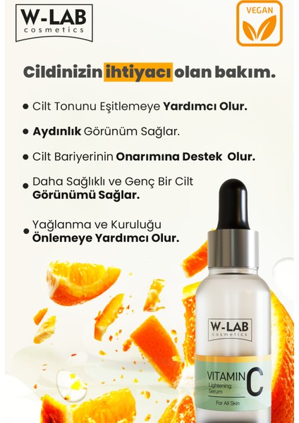 C Vitamini Aydınlatıcı Serum 30 ml – Tüm Cilt Tiplerine Uygun Leke Karşıtı, Ton Eşitleyici ve Nemlendirici Bakım modelleri