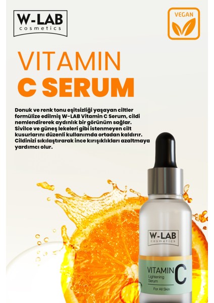 C Vitamini Aydınlatıcı Serum 30 ml – Tüm Cilt Tiplerine Uygun Leke Karşıtı, Ton Eşitleyici ve Nemlendirici Bakım indirimleri