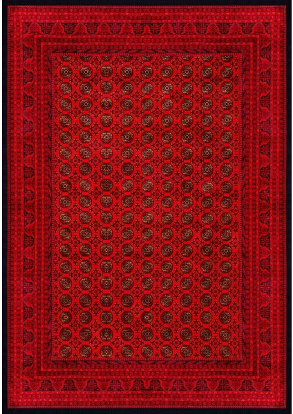 | Vintage Eskitme Tarz Otantik Minimalist Kırmızı | Yıkanabilir Halı fırsatları