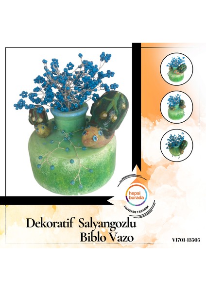 HANZADETASARIM Hanzade Tasarım Dekoratif Salyangozlu Biblo Vazo modelleri