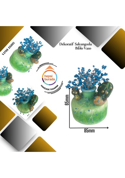 HANZADETASARIM Hanzade Tasarım Dekoratif Salyangozlu Biblo Vazo fırsatları