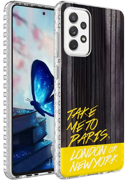 Galaxy A23 Kılıf Airbag Kenarlı Renkli Desenli Silikon Mnc Elegans Kapak-No3