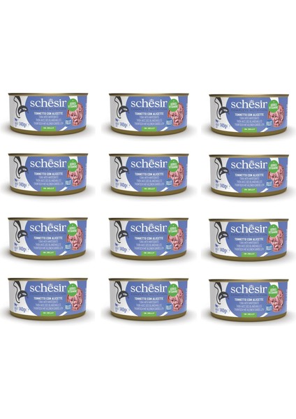 Ton ve Ringa Balıklı Tam ve Dengeli Kedi Konserve Jöleli 140 Gr. x 12 Adet