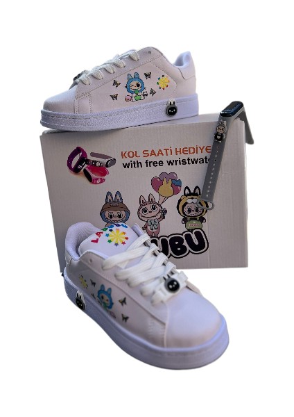 Labubu Çocuk Spor Ayakkabı Unisex + Labubu Akıllı Kol Saati Hediyeli
