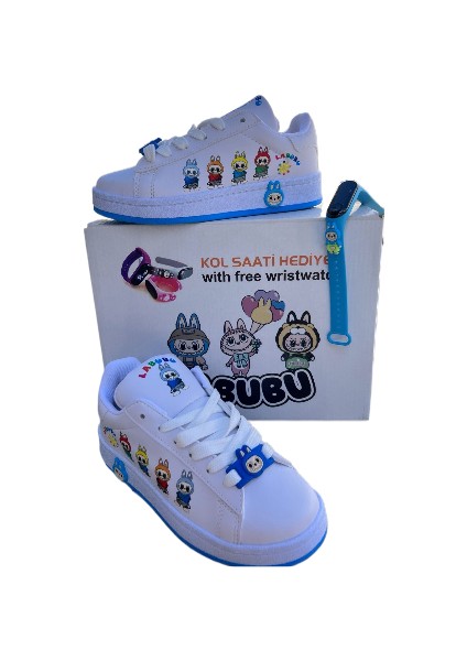 Labubu Çocuk Spor Ayakkabı Unisex + Labubu Akıllı Kol Saati Hediyeli