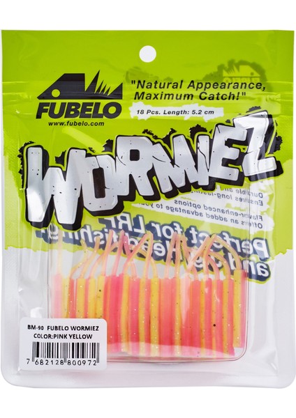 Wormiez 5.2cm 18 Adet Lrf Silikonu Pink Yellow