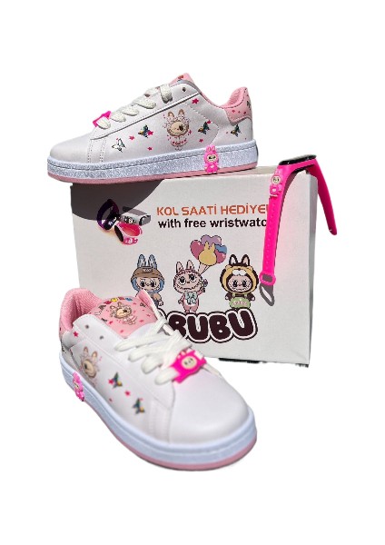 Labubu Çocuk Spor Ayakkabı Unisex + Labubu Akıllı Kol Saati Hediyeli