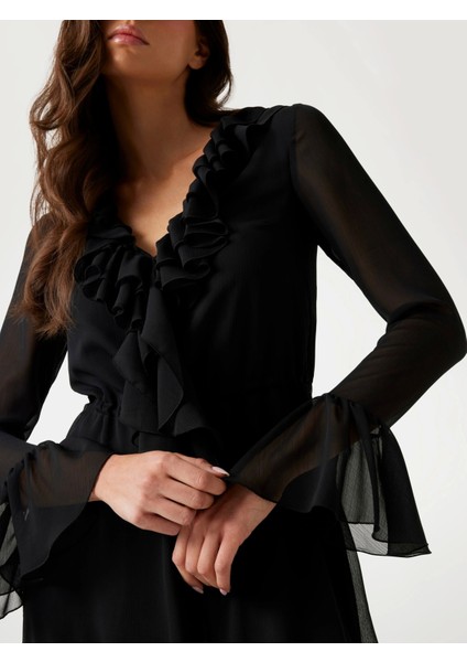 Sana Kadın Siyah Elbise W5PK2RWP690-JBLK fırsatları