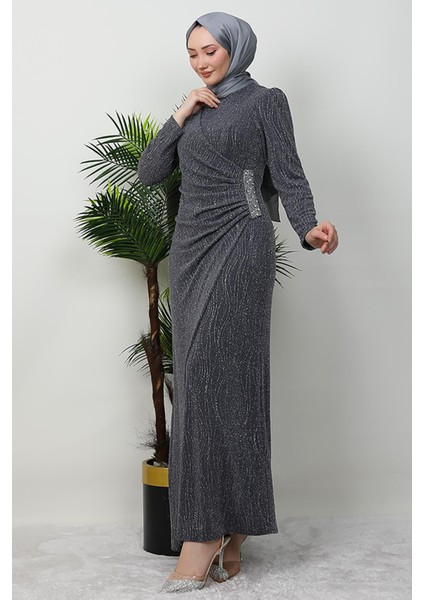 Tuğçe Tesettür Elbise Gri fiyatları