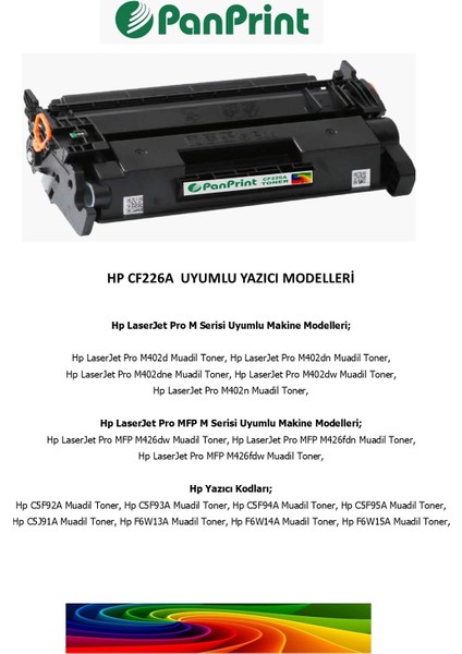 Hp Laserjet Pro M402N Muadil Toner 3100 Sf. fiyatları