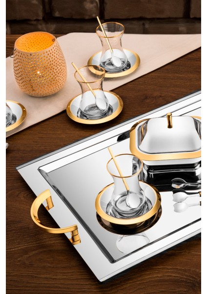 Celine 40 Parça 12 Kişilik Çay Seti - 18/10 Paslanmaz Çelik fiyatları