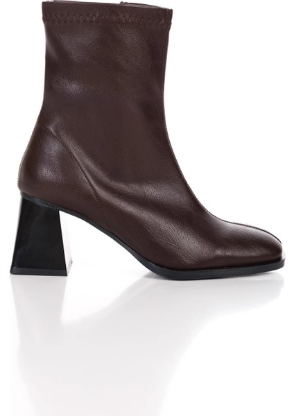 Kahverengi Kalın Topuklu Streç Bot fiyatları