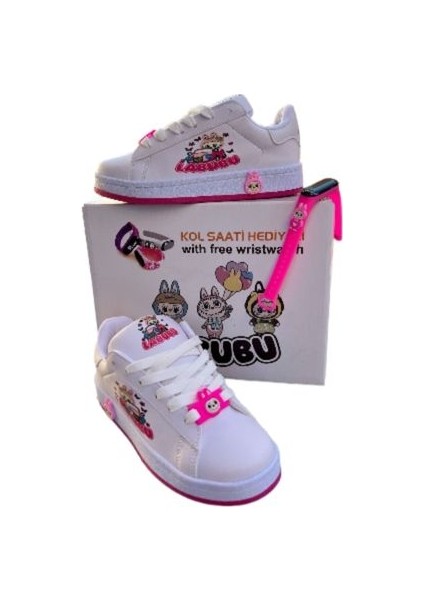 Labubu Çocuk Spor Ayakkabı Unisex + Labubu Akıllı Kol Saati Hediyeli
