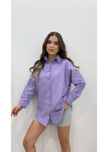 Kadın Oversize Basic Uzun Kol Gömlek indirimleri