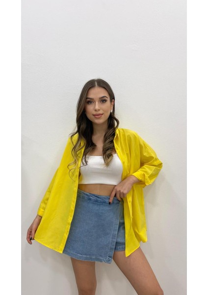 Kadın Oversize Basic Uzun Kol Gömlek fiyatları