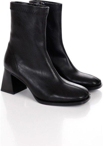 Siyah Kalın Topuklu Streç Bot fiyatları