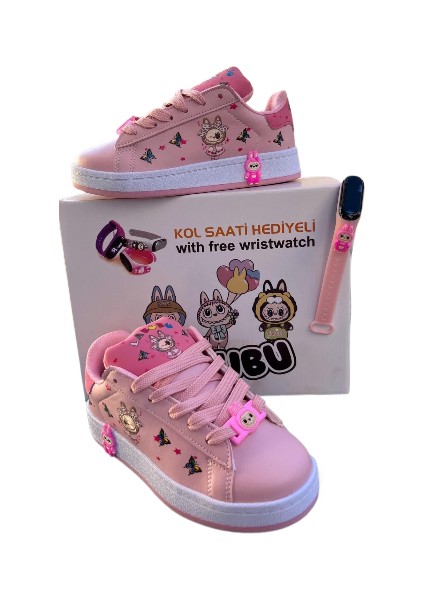 Labubu Çocuk Spor Ayakkabı Unisex + Labubu Akıllı Kol Saati Hediyeli