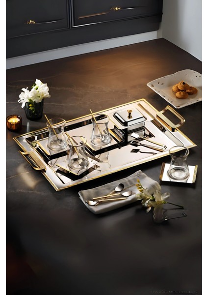 Mios 40 Parça 12 Kişilik Çay Seti - 18/10 Paslanmaz Çelik