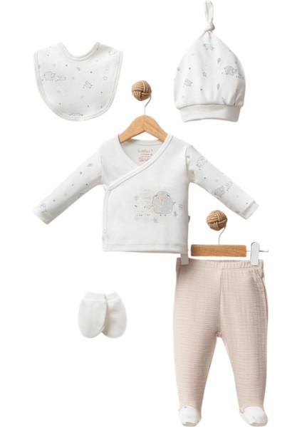 Bebek 0/3 Ay Kuzucuk Desenli Hastane Çıkışı Yenidoğan Zıbın Seti fiyatları