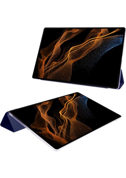 Galaxy Tab S8 Ultra SM-X900 Uyumlu Mnc Smart Cover Standlı 1-1 Kılıf-Rose Gold fırsatları