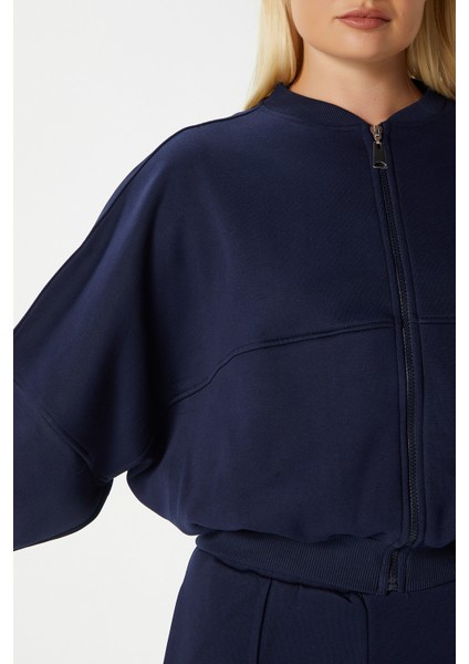 Kadın Darcy Içi Polarlı Oversize Kalıp Lacivert Alt Üst Eşofman Takımı indirimleri