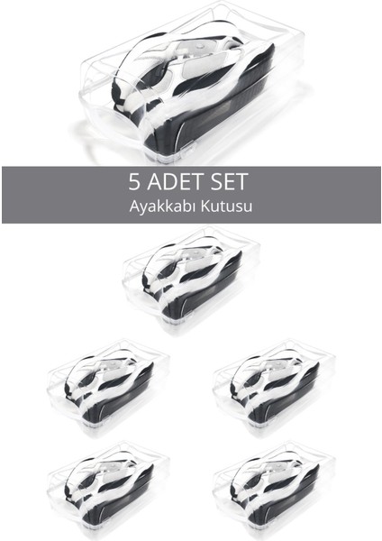 Mithra Life 5 Adet Şeffaf Erkek Kadın Ayakkabı Saklama Kutusu MIT1230 fiyatları